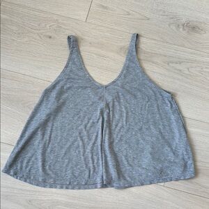 Free People Gray Sleeveless Crop Tank Top